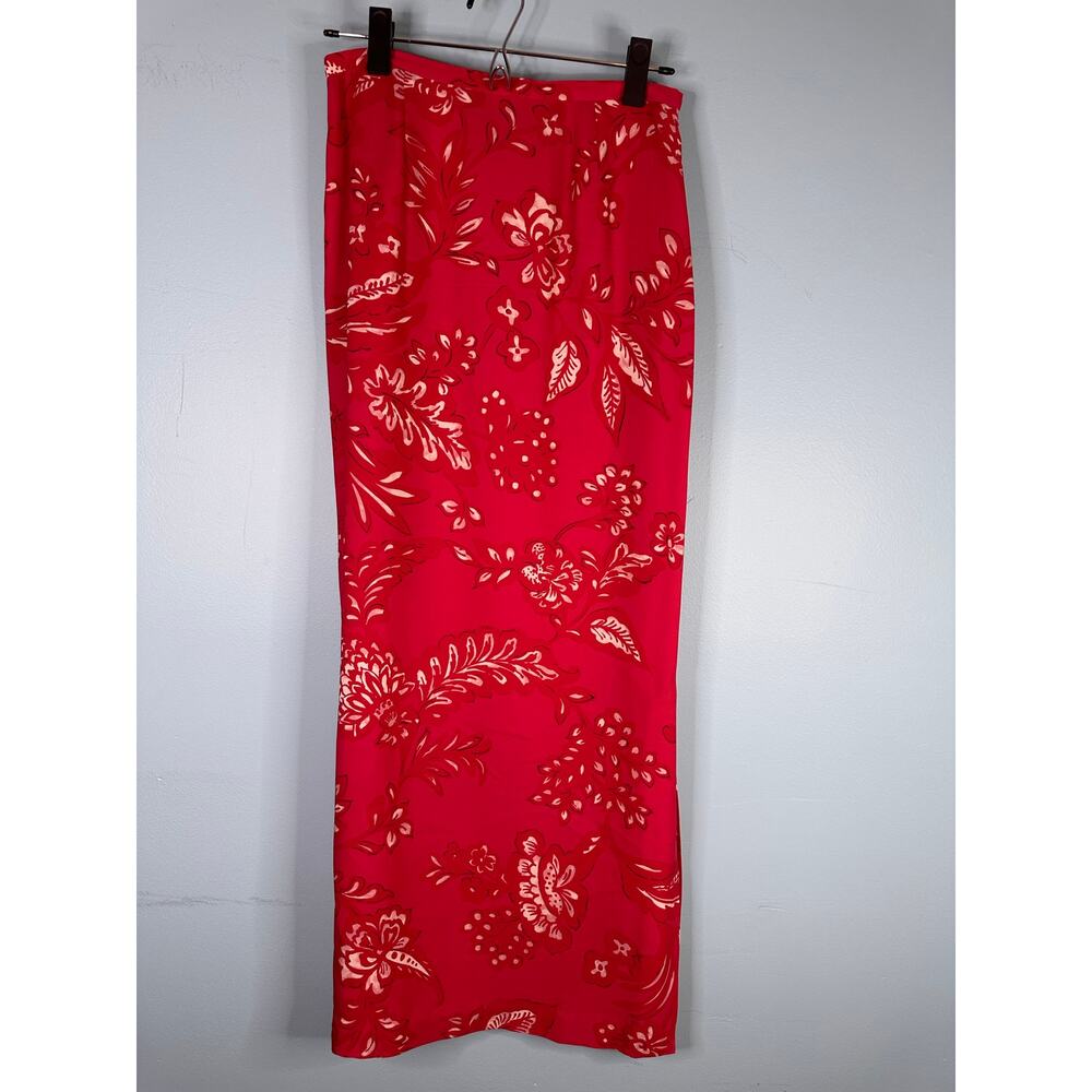 Harold's Red Floral Maxi Skirt